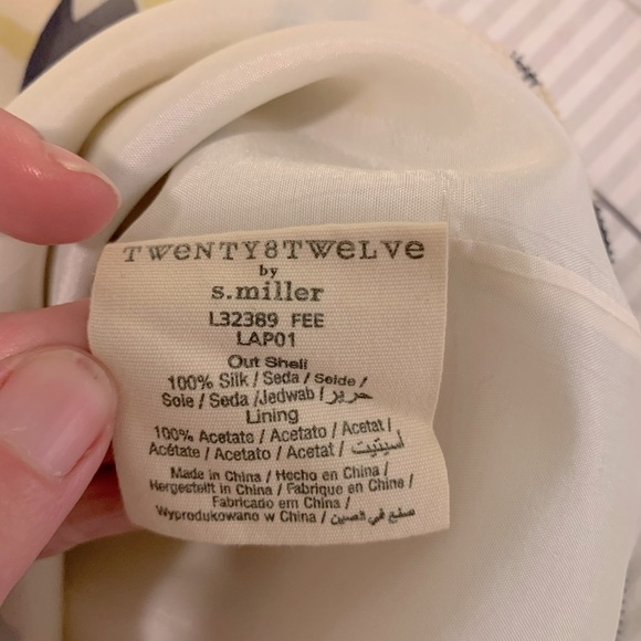 Twenty8twelve by Sienna Miller silk blouse with geometric print I sz 2 - Picture 12 of 14